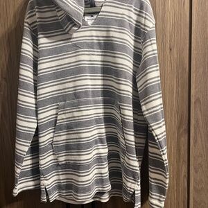 Tommy Bahama Boy’s Gray and White Striped Hoodie